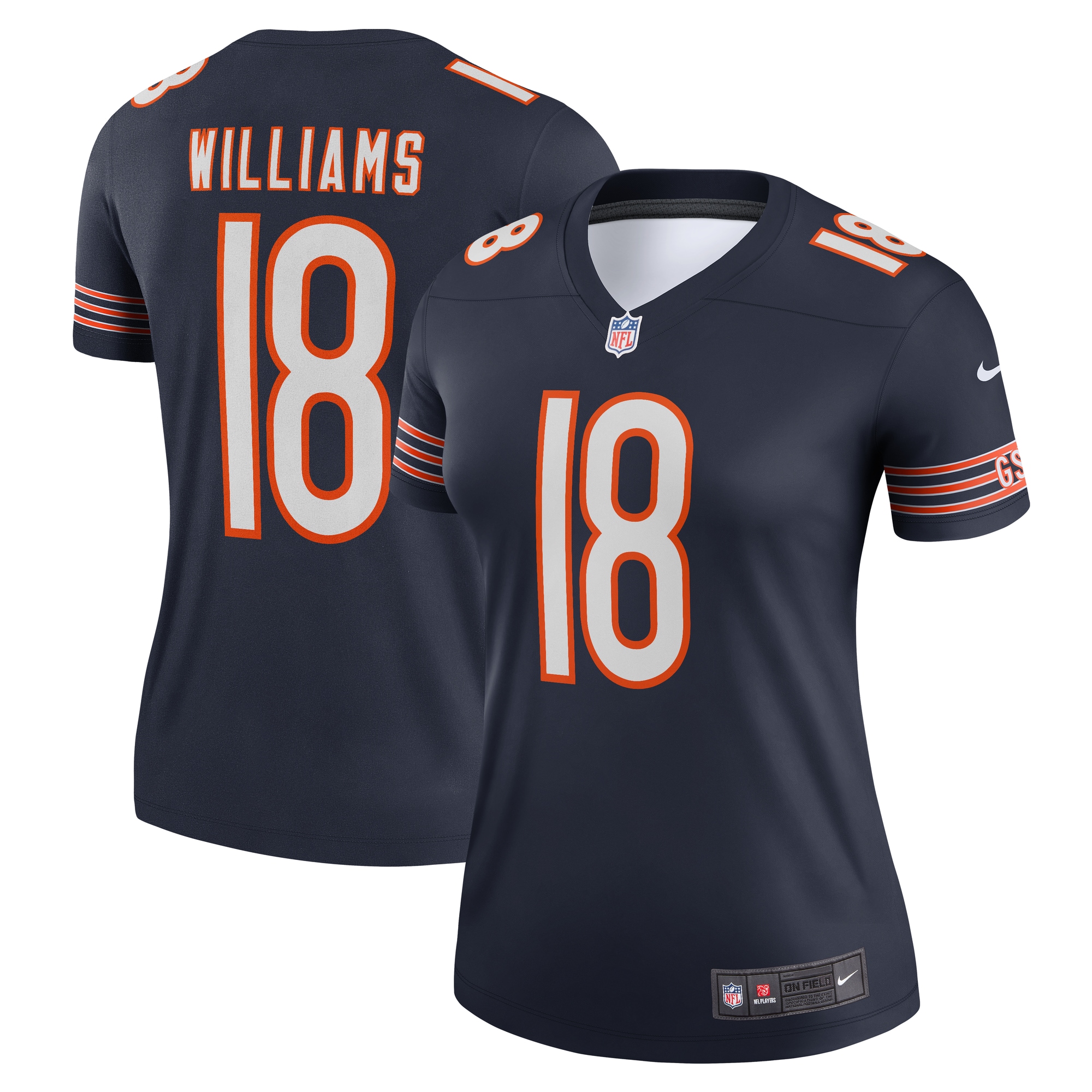 Chicago Bears Caleb Williams Navy Legend Player Performance Top NFL Jersey Women's