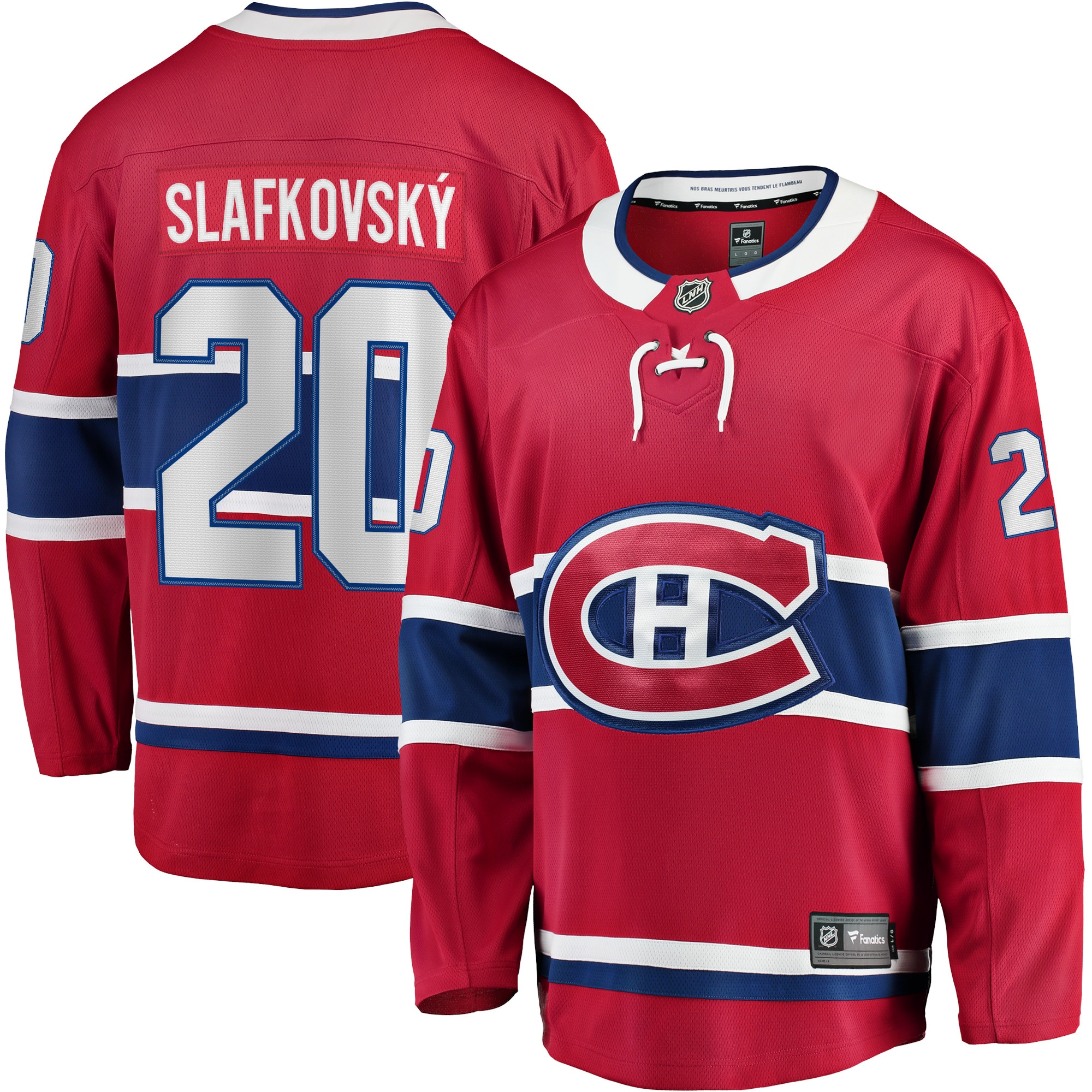 Montreal Canadiens Juraj Slafkovsky Red Home Premier Breakaway Player NHL Jersey Men's