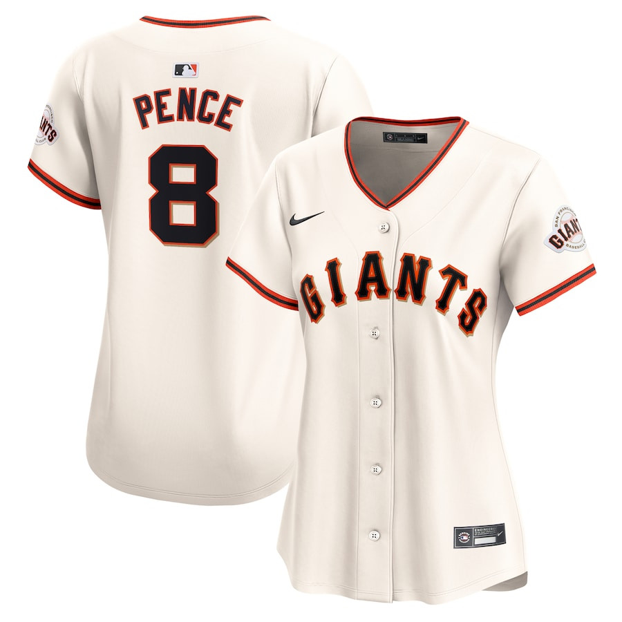 Hunter Pence 8 San Francisco Giants Home Limited Player Cream MLB Jersey Women's