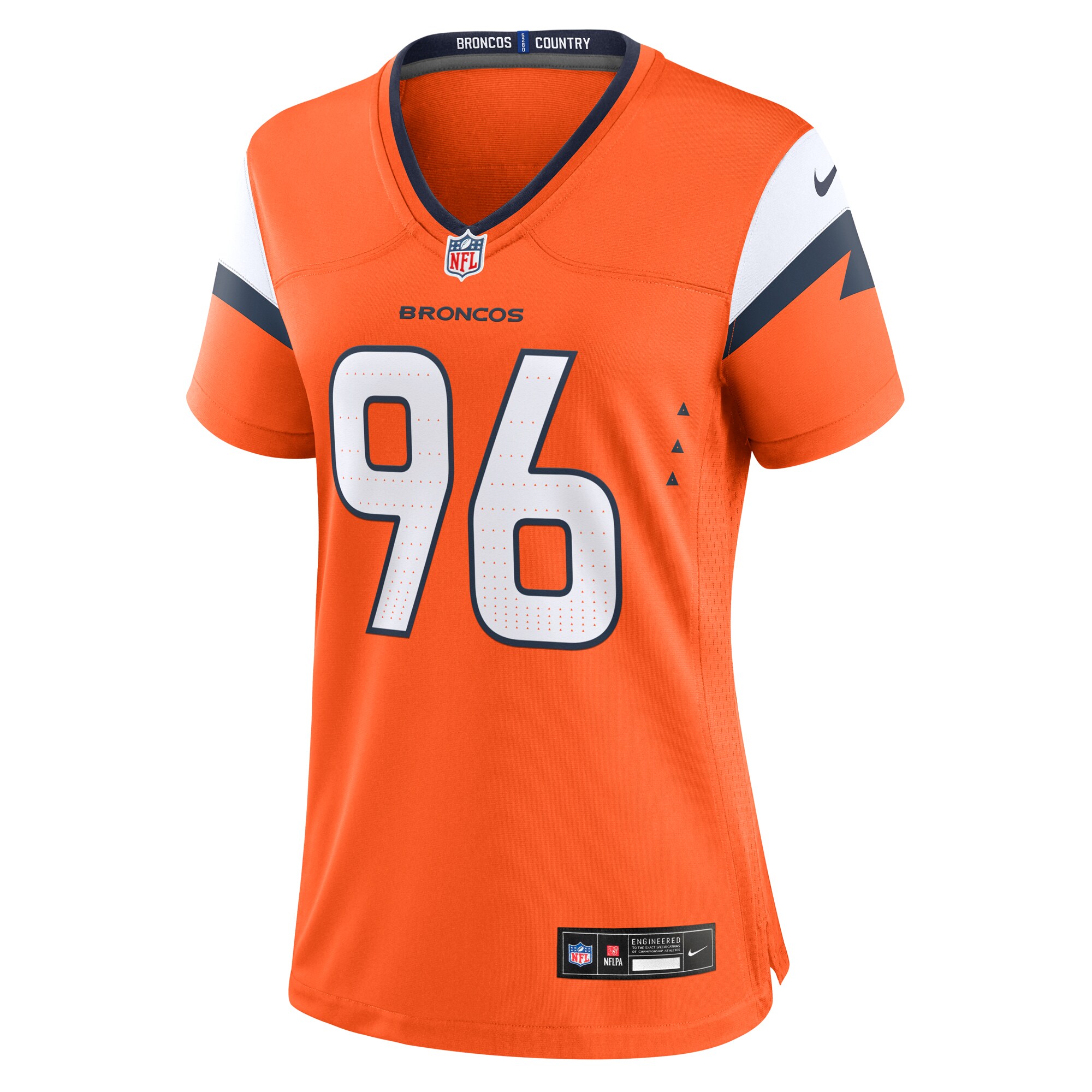 Denver Broncos Eyioma Uwazurike Orange Team Game NFL Jersey Women's