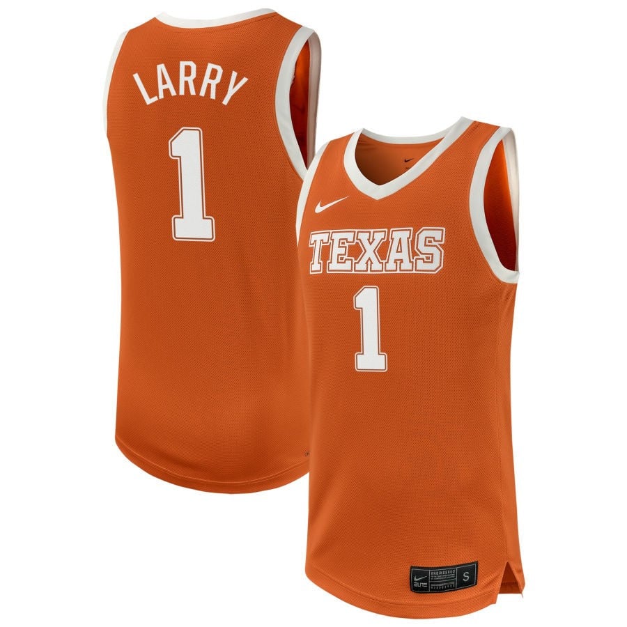 Julian Larry 1 Texas Longhorns NIL Texas Orange NCAA Jersey Men's