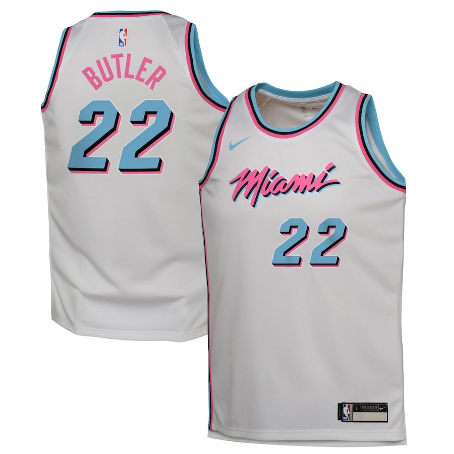 Jimmy Butler 22 Miami Heat 2024/25 Swingman Player City Editio White NBA Jersey Youth