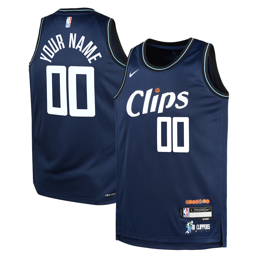 Los Angeles Clippers 2023/24 City Edition Swingman Custom Navy NBA Jersey Youth