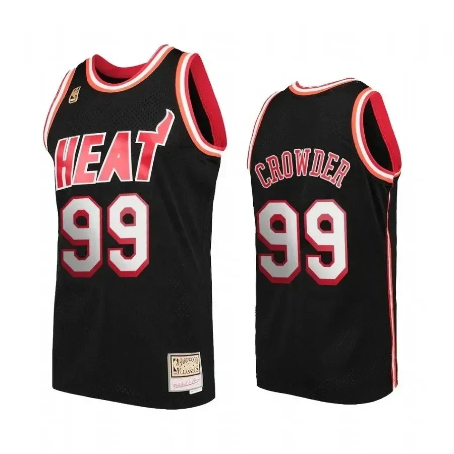 Miami Heat Jae Crowder 99 Black Hardwood Classics NBA Jersey Men's