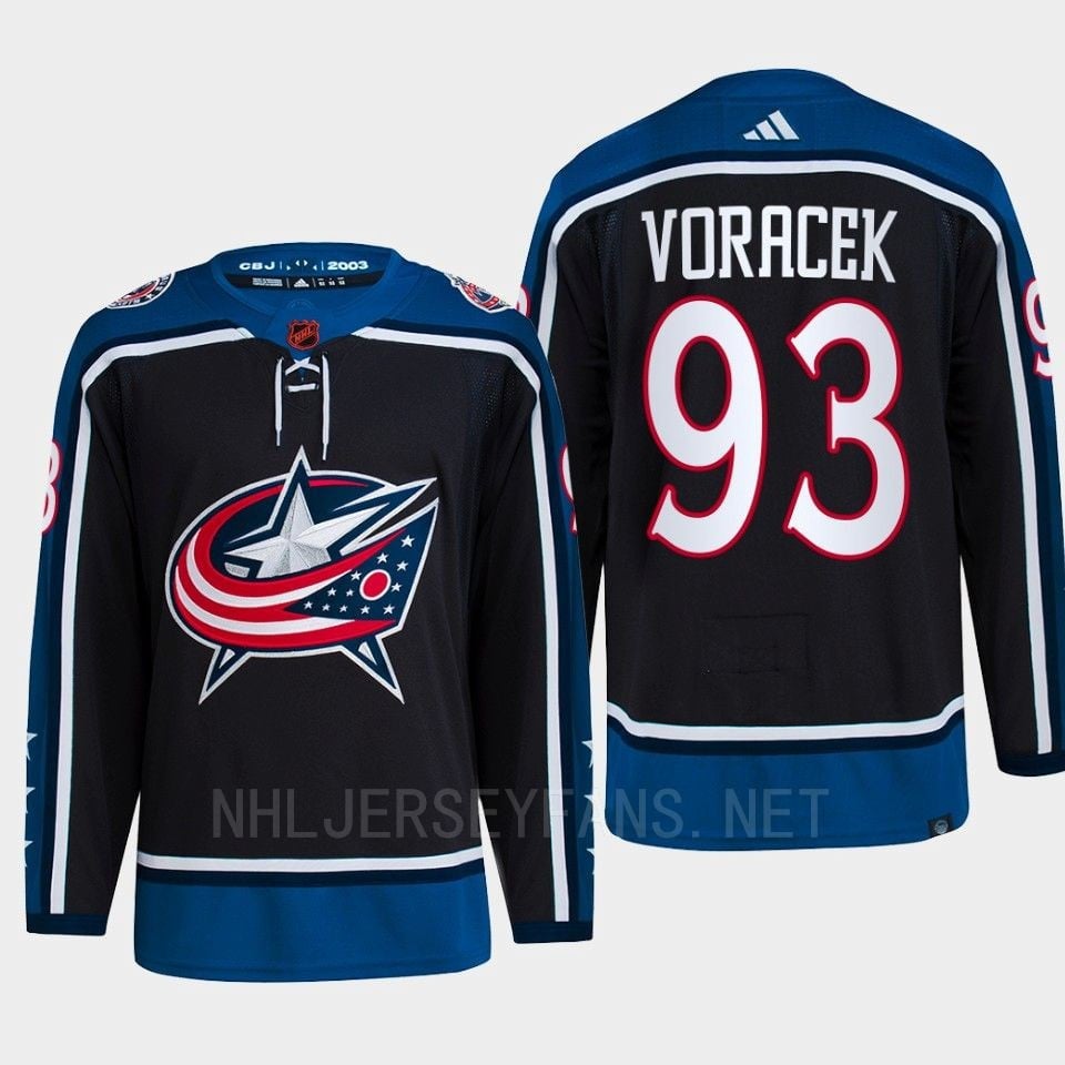 Jakub Voracek 93 Reverse Retro 2.0 2022 Columbus Blue Jackets Navy Primegreen NHL Jersey Men's