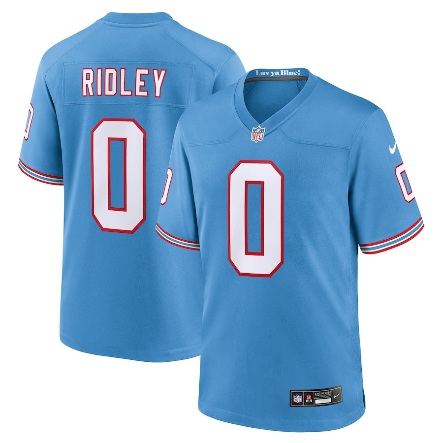 Calvin Ridley 0 Tennessee Titans Alternate Game Light Blue NFL Jersey Men's