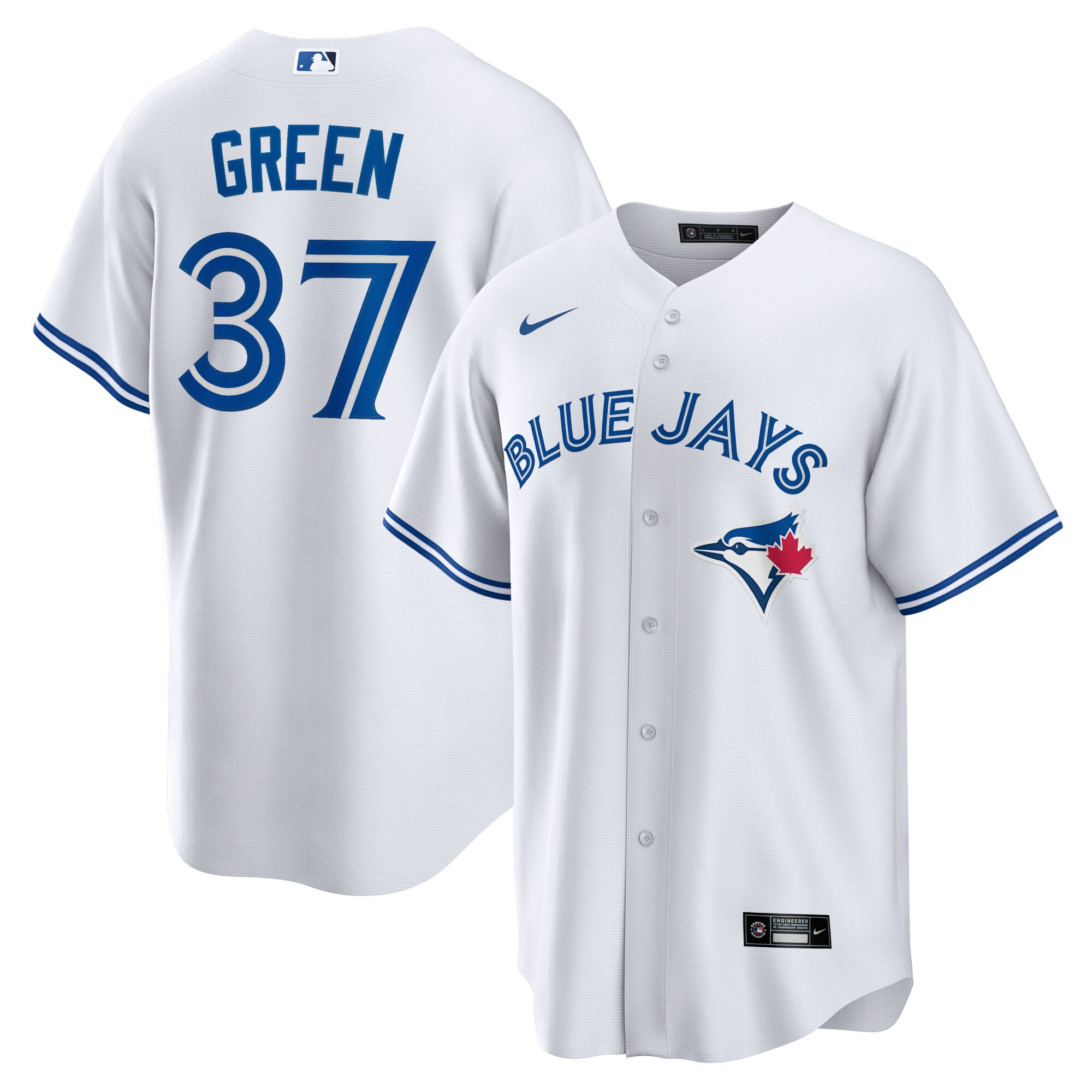 Toronto Blue Jays Chad Green White Home Player MLB Jersey Men's