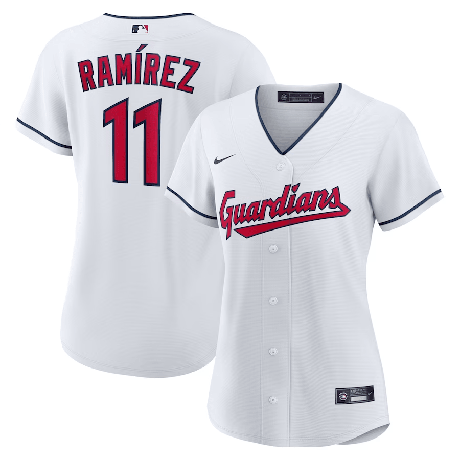 Jos? Ram?rez 11 Cleveland Guardians Home White MLB Jersey Women's