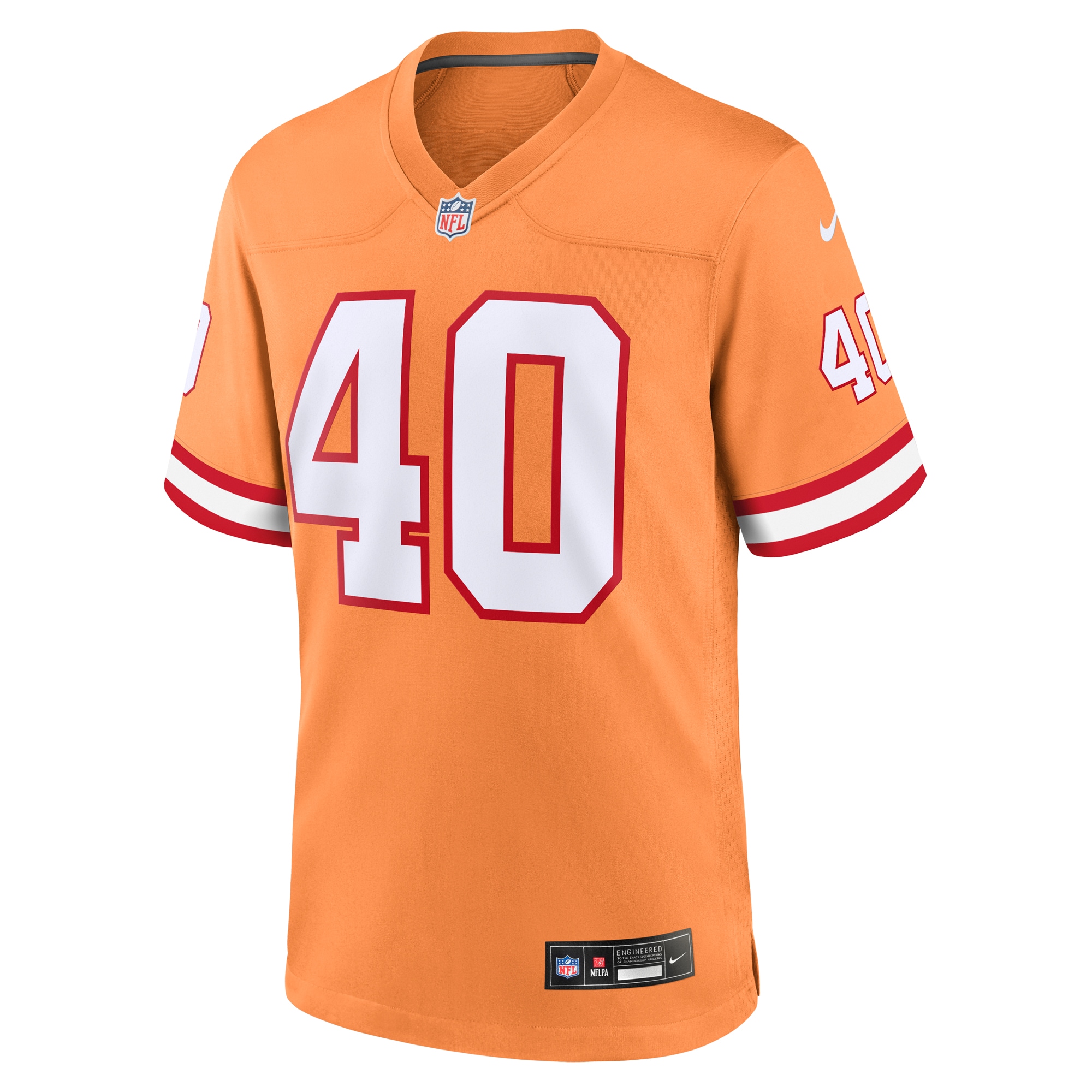 Tampa Bay Buccaneers Mike Alstott Orange Throwback Game NFL Jersey Men's