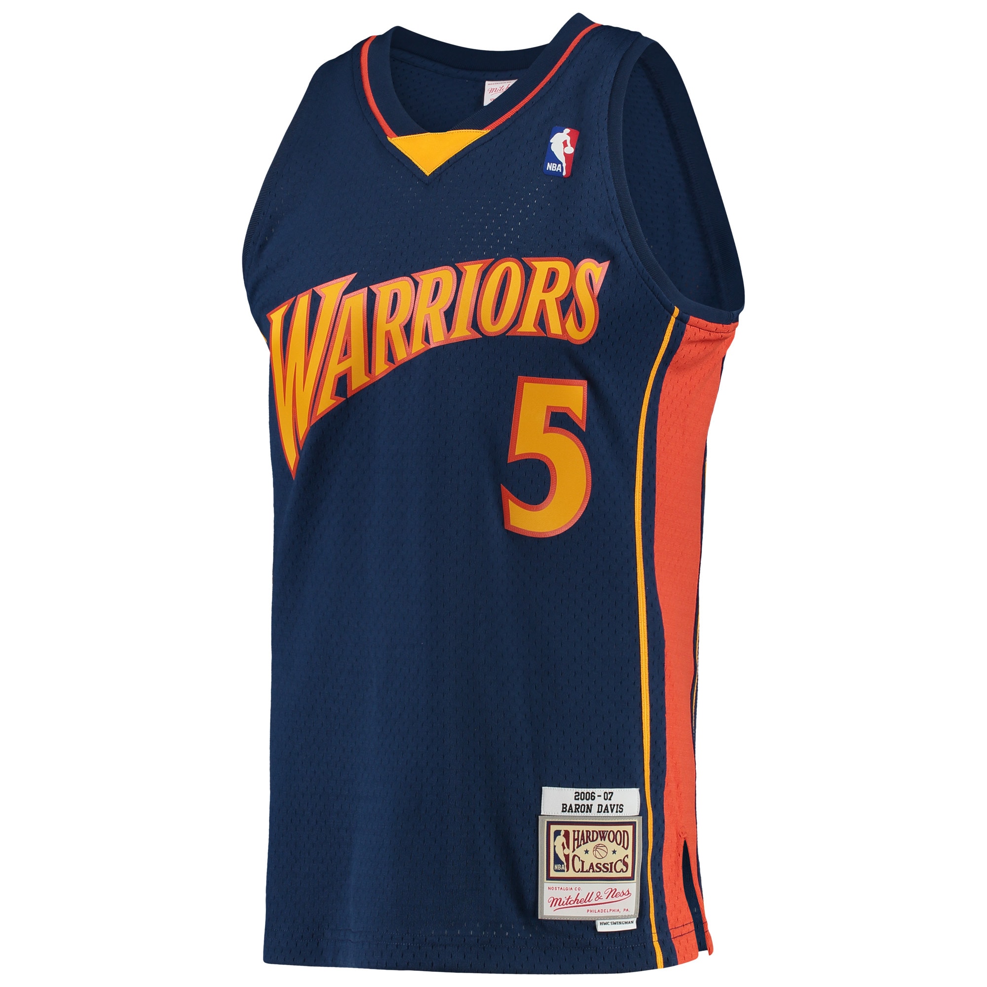 Mitchell Ness Baron Davis Navy Golden State Warriors 2006-07 Hardwood Classics Swingman Player NBA Jersey Men's