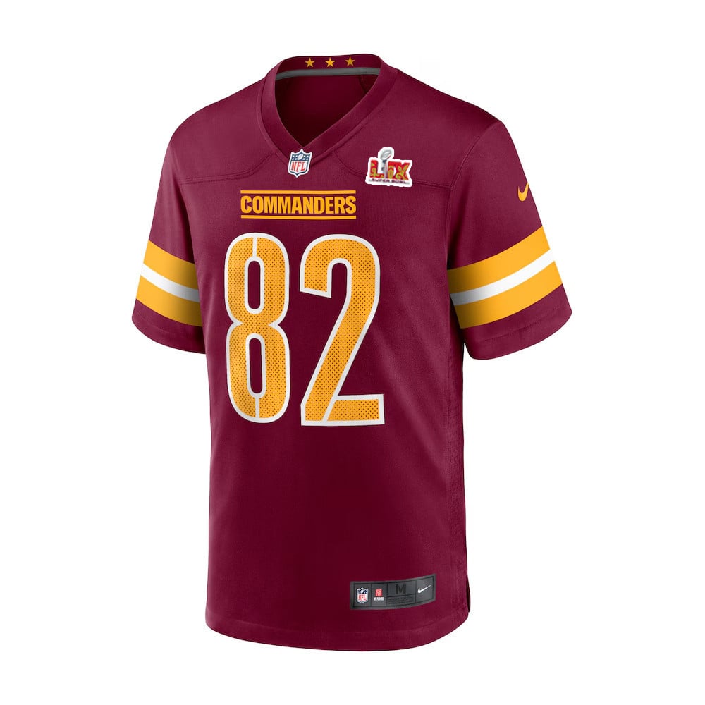 Ben Sinnott #82 Washington Commanders Super Bowl LIX Burgundy NFL Jersey Youth