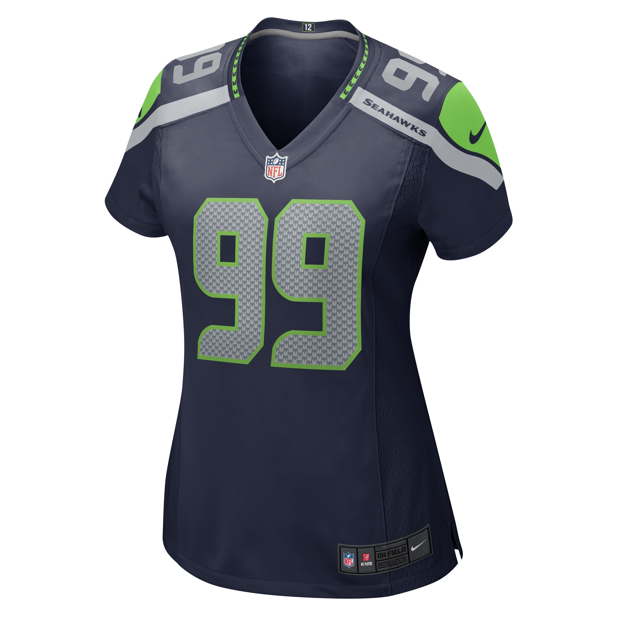 Seattle Seahawks Carl Davis Jr. Navy Game NFL Jersey Women's