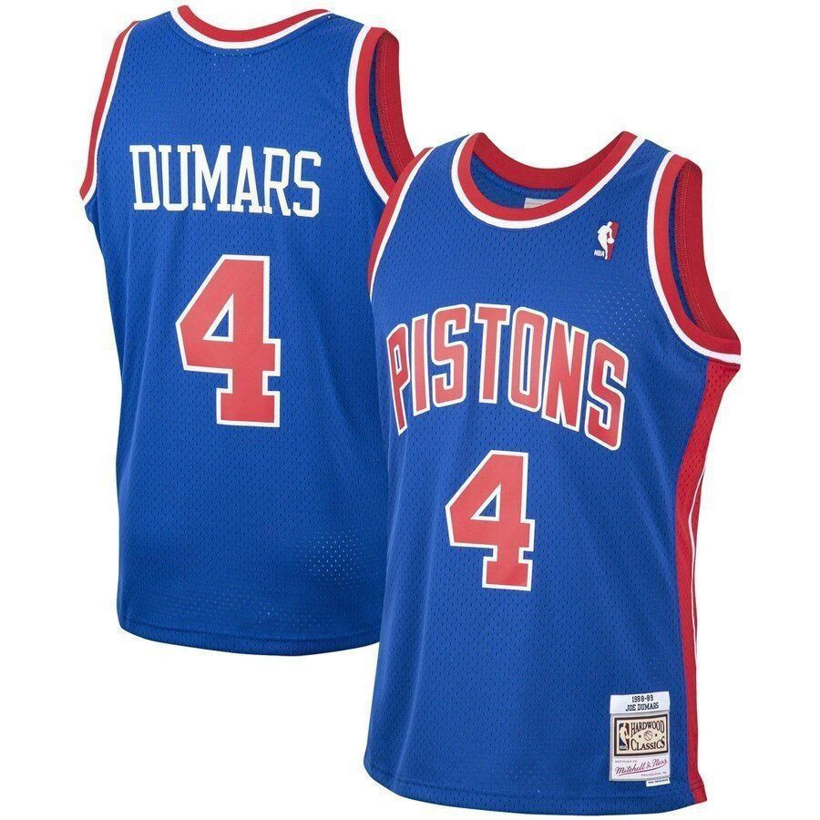 Joe Dumars Detroit Pistons Mitchell Ness 1988-89 Hardwood Classics Swingman Player Blue NBA Jersey Men's