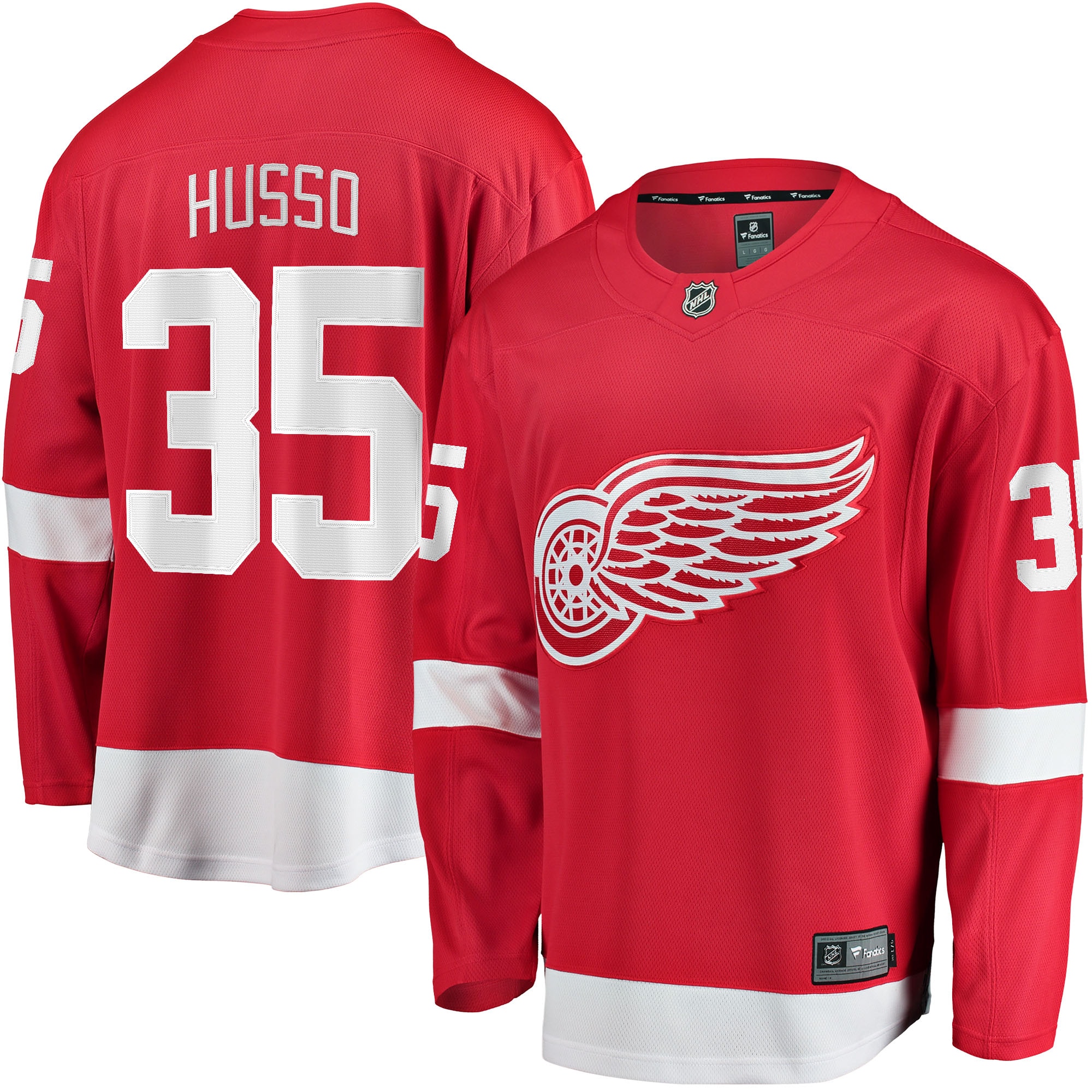 Detroit Red Wings Ville Husso Red Home Breakaway Player NHL Jersey Men's