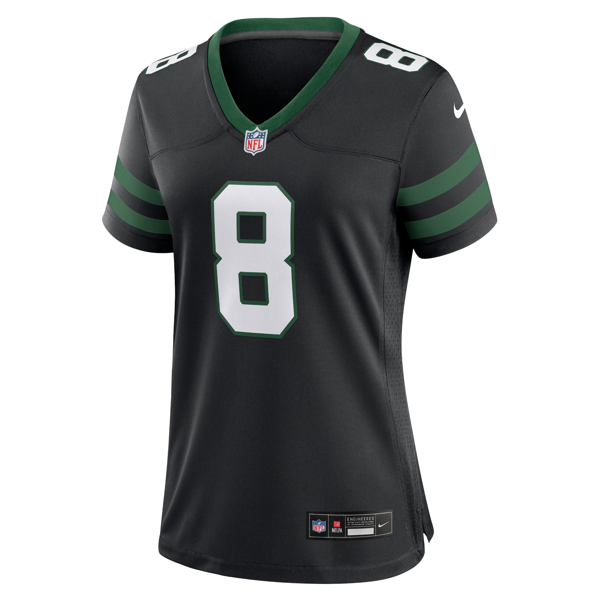 New York Jets Aaron Rodgers Legacy Black Alternate Game NFL Jersey Women's