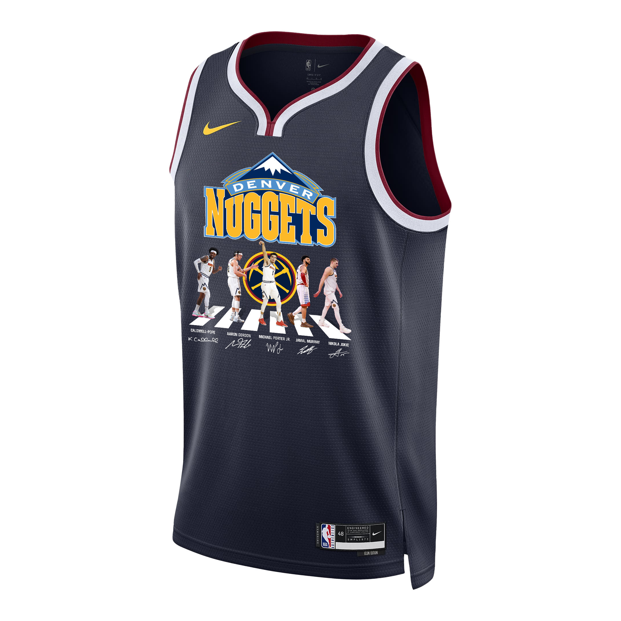 Denver Nuggets Congrats 2023 Championship Signatures Swingman Black NBA Jersey Men's