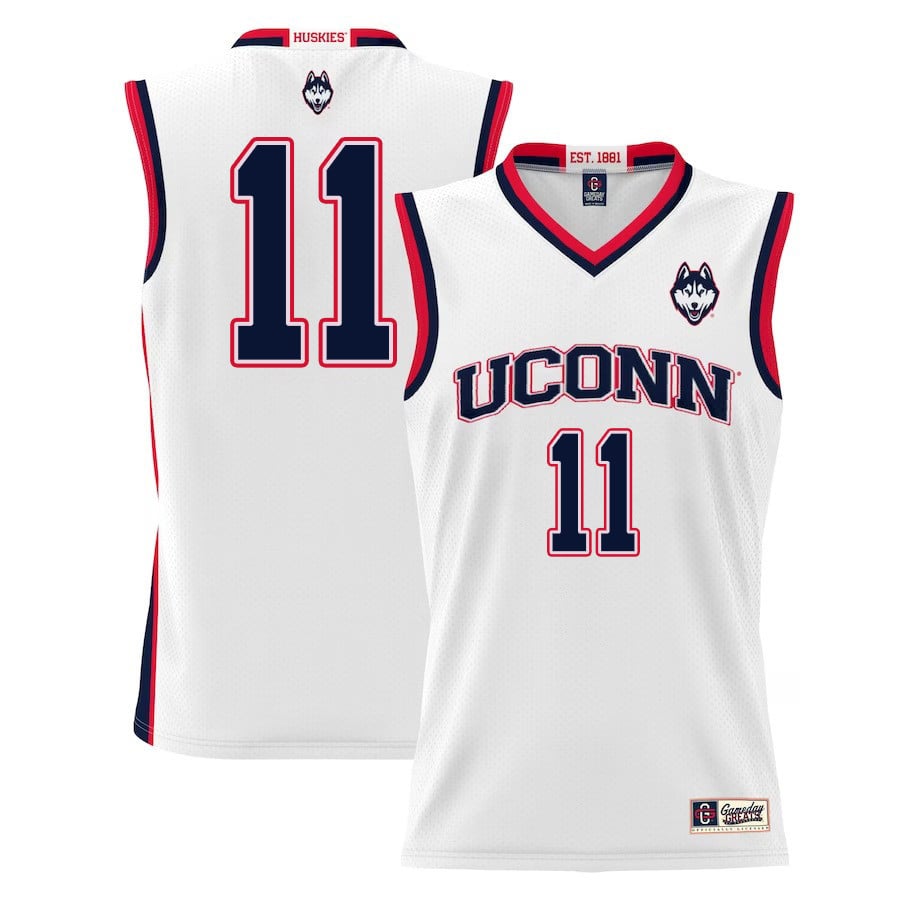 Alex Karaban 11 UConn Huskies White NCAA Jersey Men's