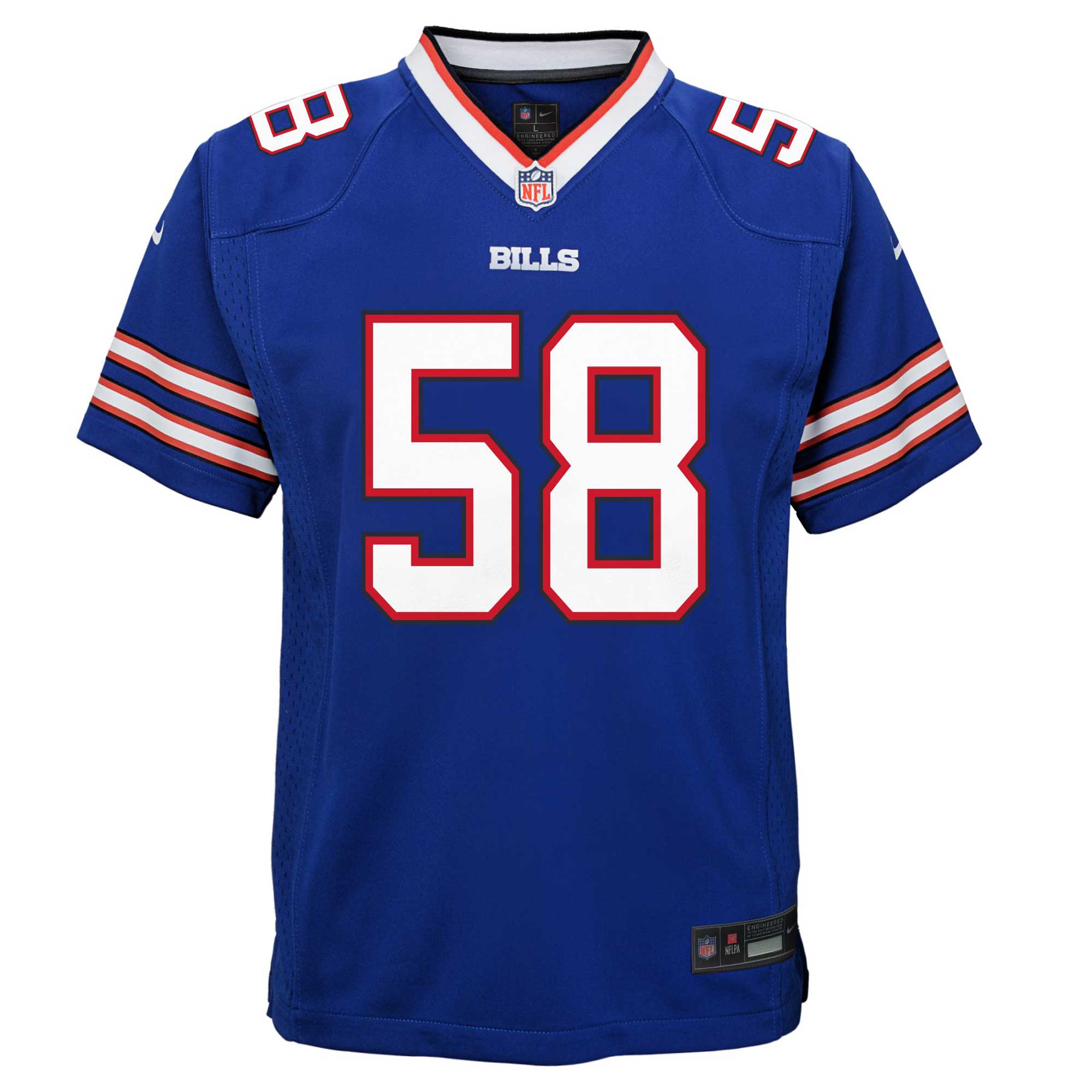 Buffalo Bills Matt Milano Royal Team Player Game NFL Jersey Youth