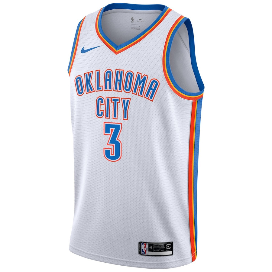 Josh Giddey 3 Oklahoma City Thunde Unisex Swingman Association Editio White NBA Jersey Unisex