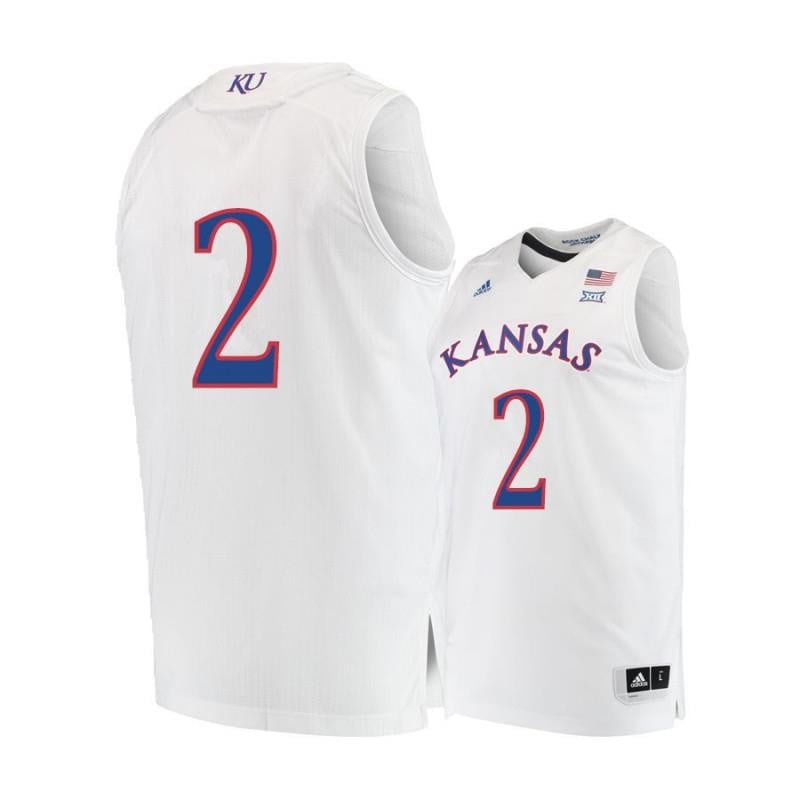 2 Lagerald Vic White Kansas Jayhawks NCAA Jersey Men's