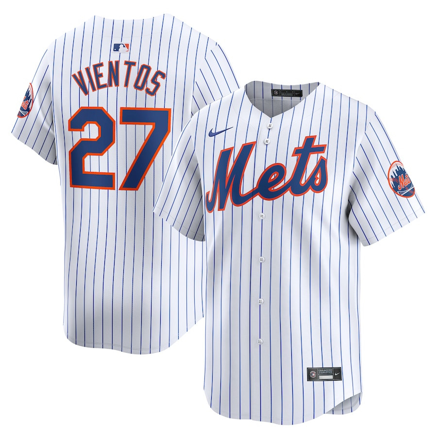 Mark Vientos 27 New York Mets Home Limited Player White MLB Jersey Men's