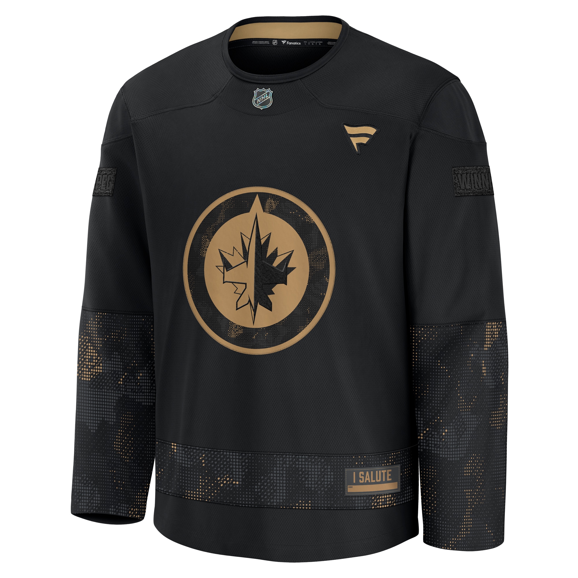 Winnipeg Jets Black 2024 Military Appreciation Practice NHL Jersey Men's