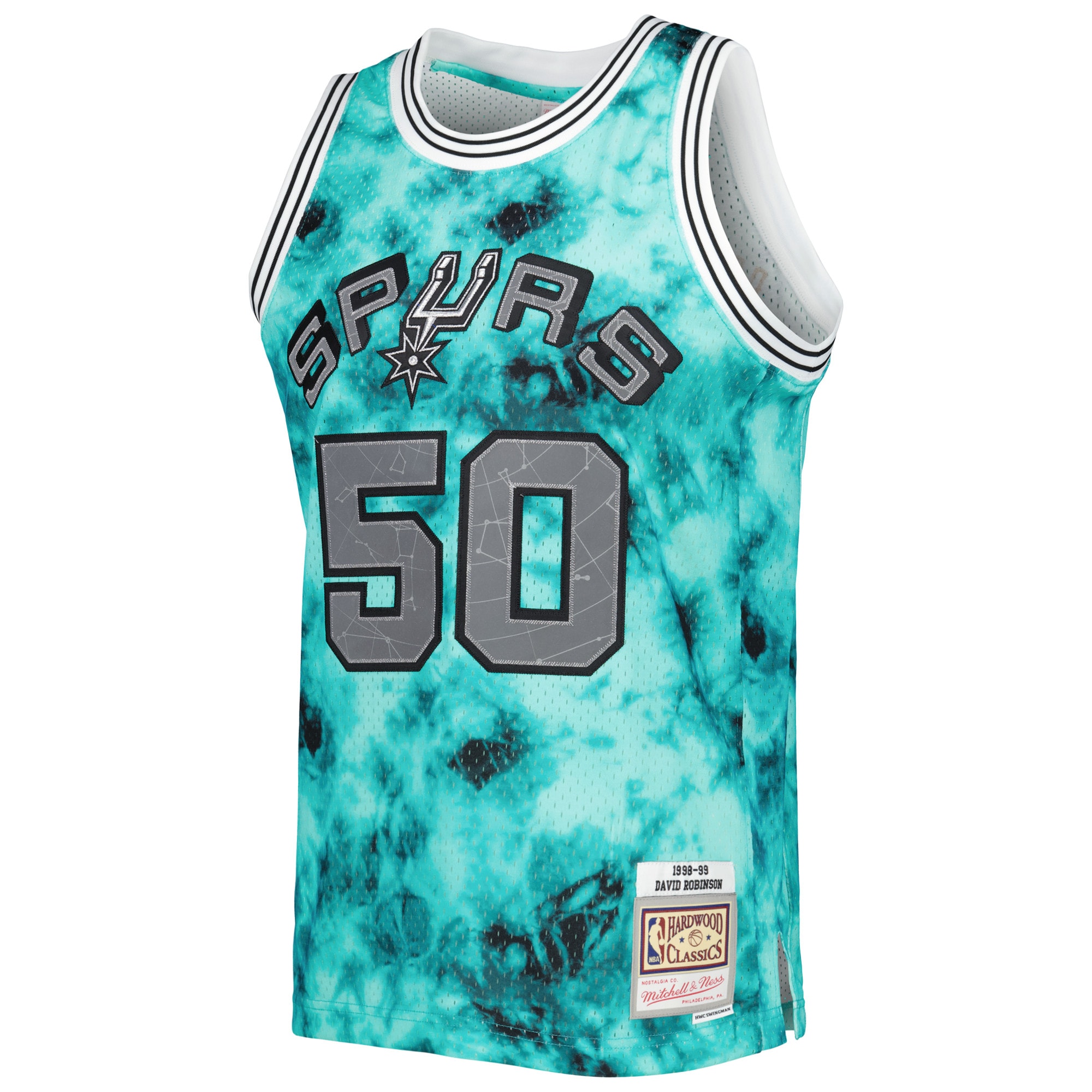 Mitchell Ness David Robinson Teal San Antonio Spurs 1998/99 Galaxy Swingman NBA Jersey Men's