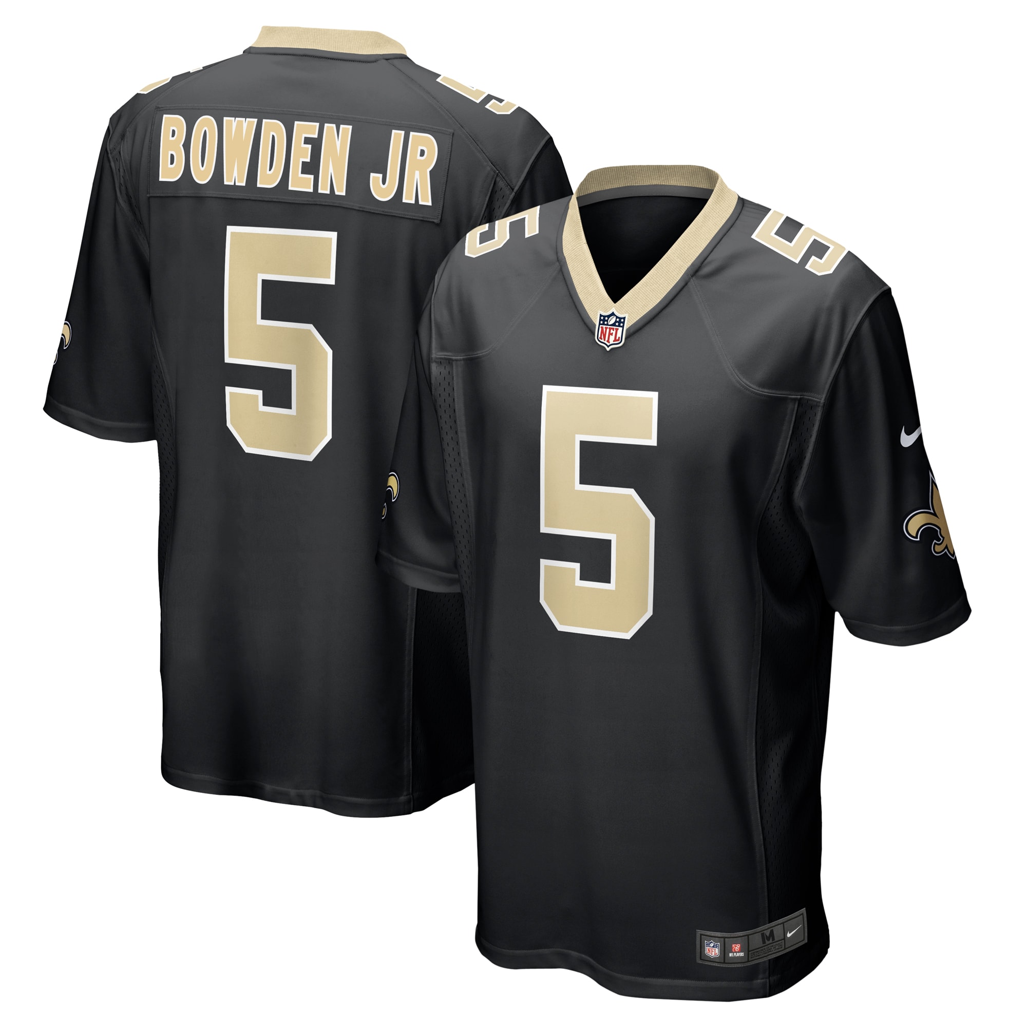 New Orleans Saints Lynn Bowden Jr. Black Team Game NFL Jersey Men's