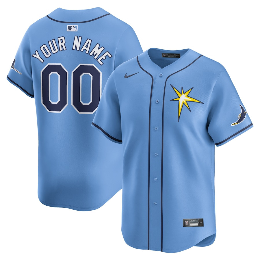 Tampa Bay Rays Alternate Limited Custom Light Blue MLB Jersey Men's