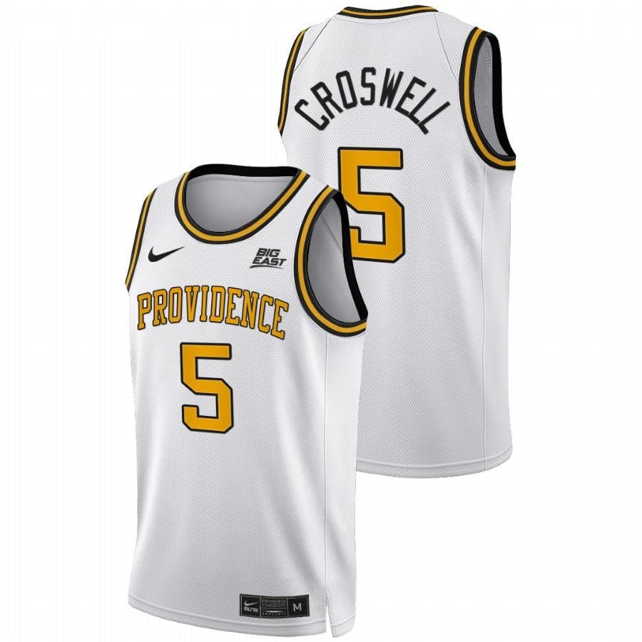 Ed Croswell White Providence Friars 2022 Big East College NCAA Jersey Men's