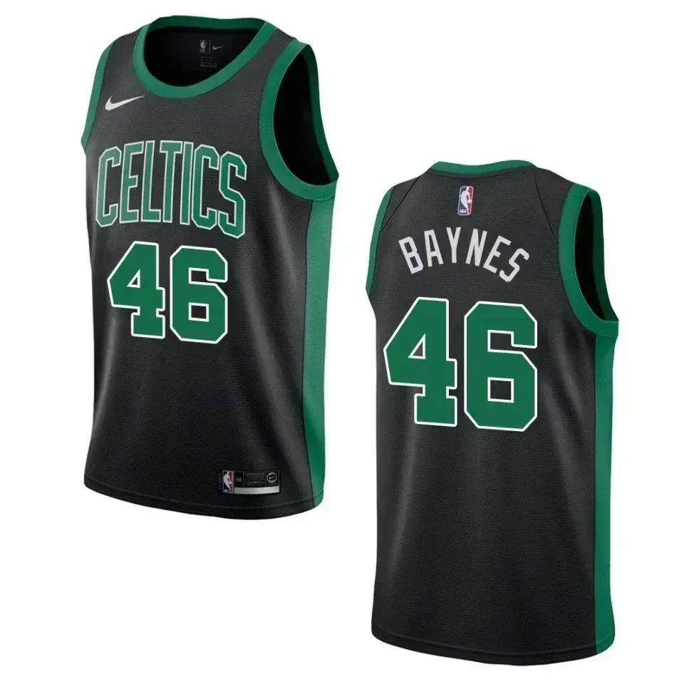 Boston Celtics 46 Aron Baynes Statement Swingman Black NBA Jersey Men's
