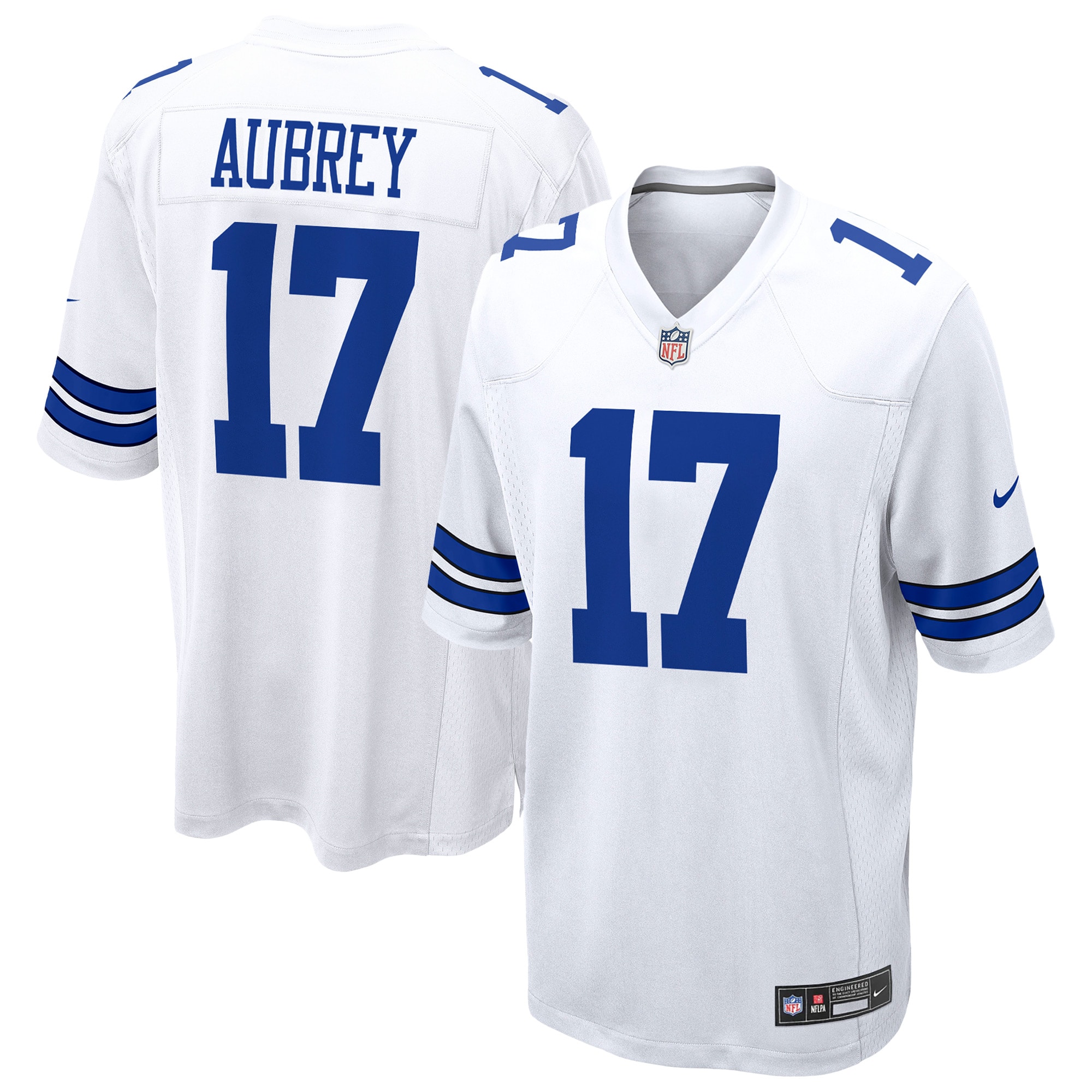 Dallas Cowboys Brandon Aubrey White Game NFL Jersey Men's