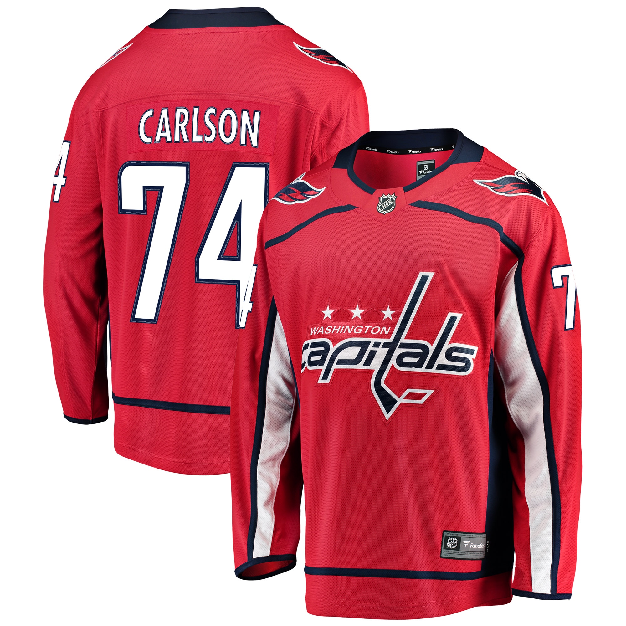 Washington Capitals John Carlson Red Home Breakaway Player NHL Jersey Men's