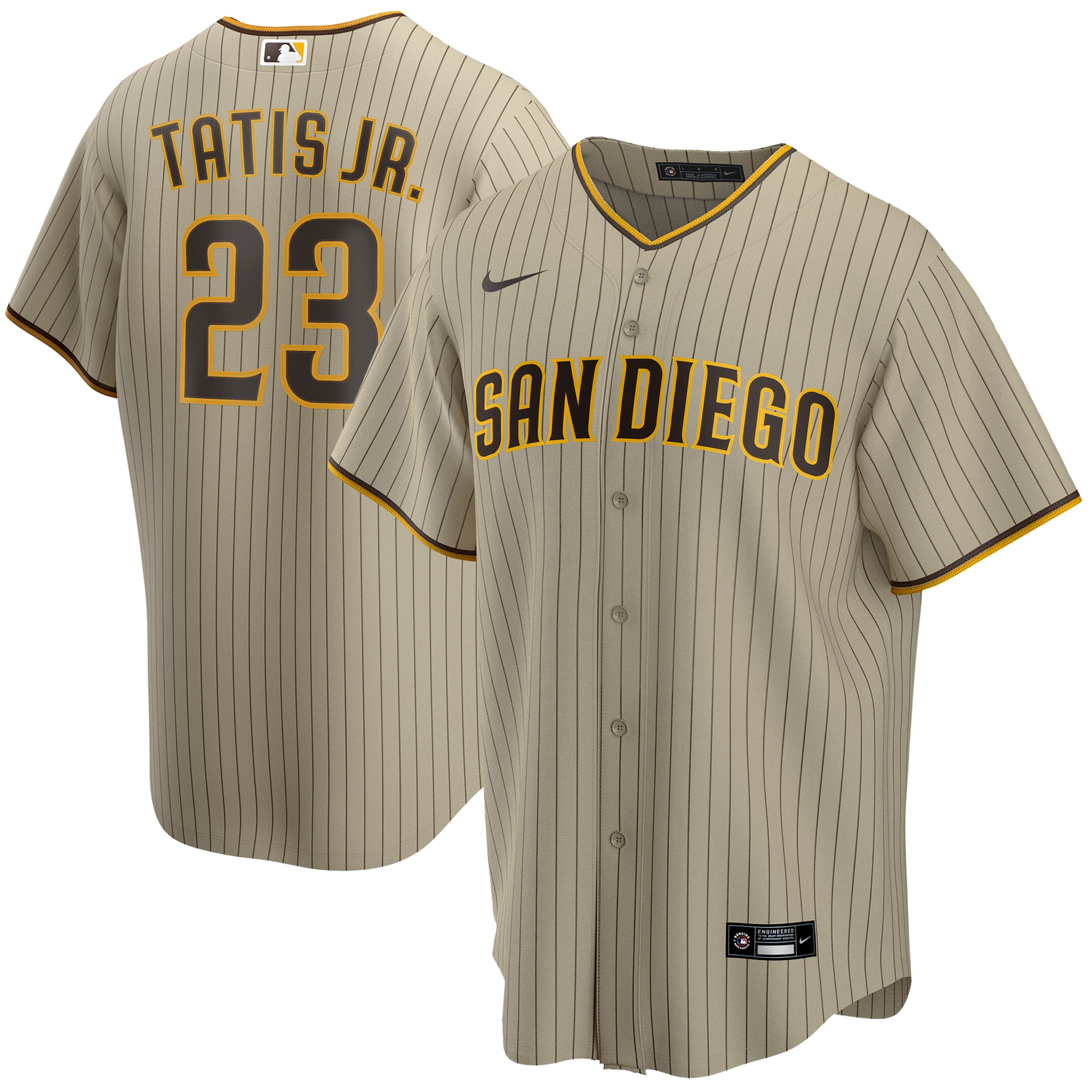San Diego Padres Fernando Tatis Jr. Tan Alternate Player MLB Jersey Men's