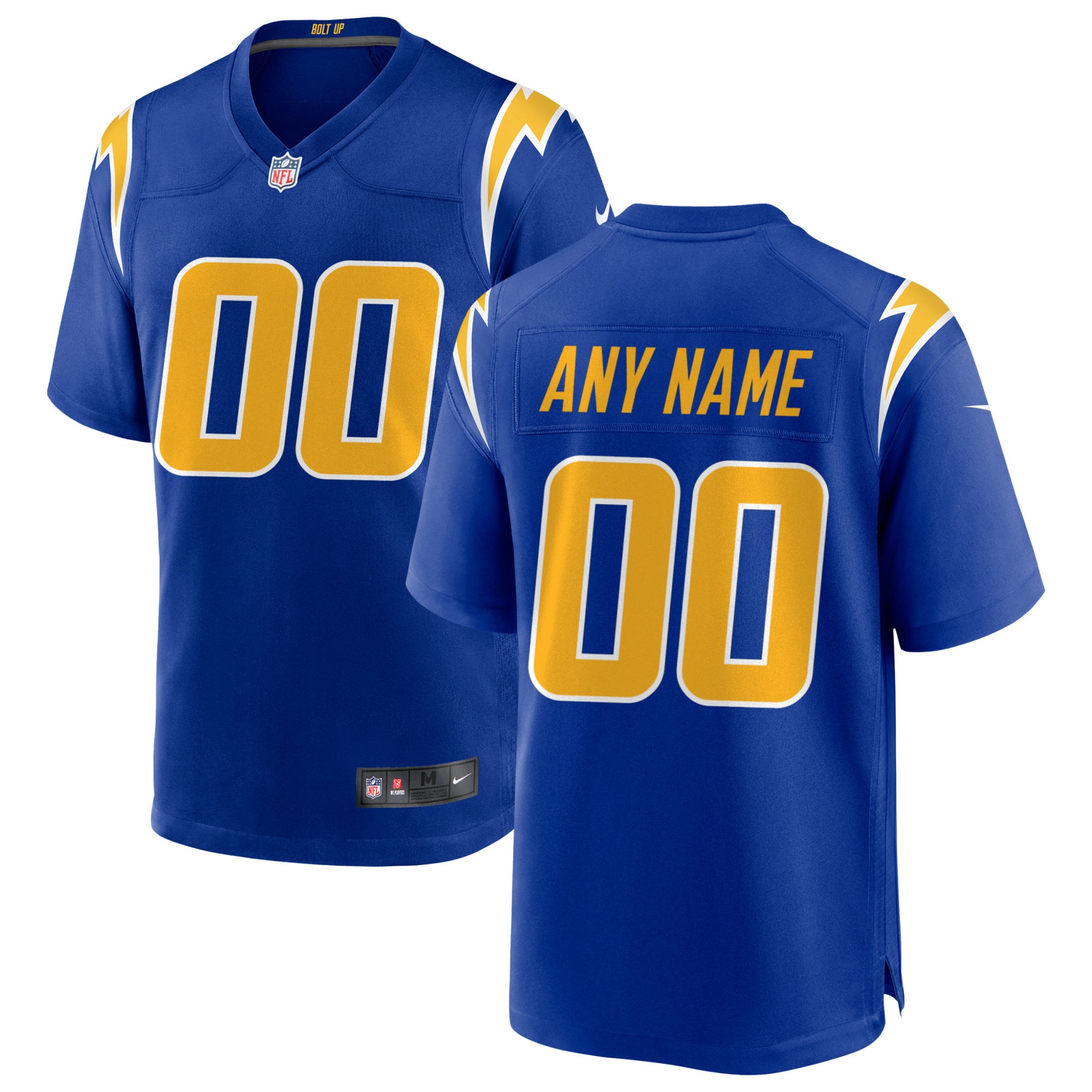 Los Angeles Chargers Royal Alternate Custom Game NFL Jersey Men's