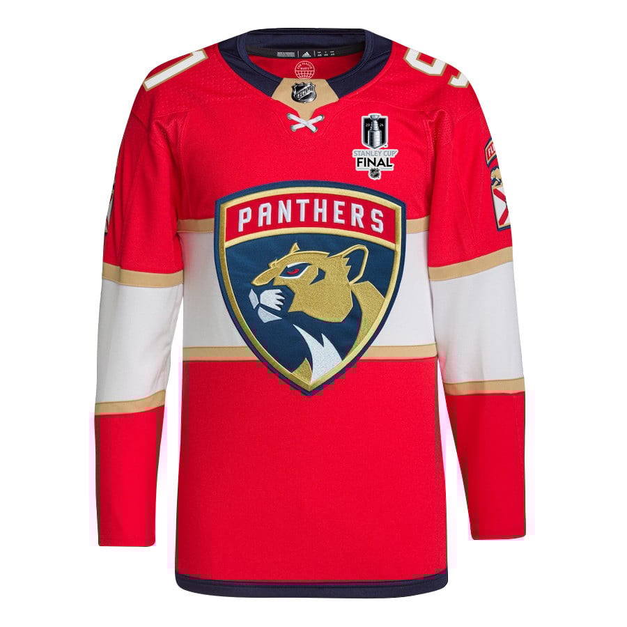 Oliver Ekman-Larsson 91 Florida Panthers 2024 STANLEY CUP Final Home Breakaway Red NHL Jersey Men's