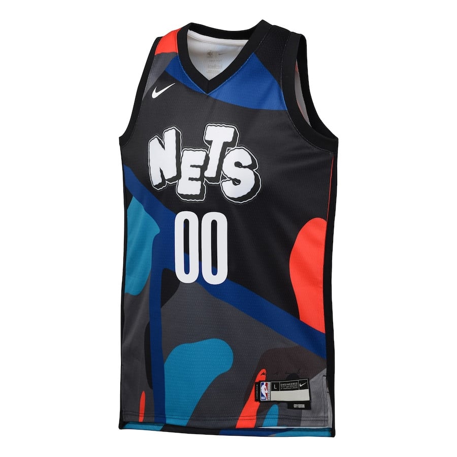 Brooklyn Nets 2023/24 City Edition Swingman Custom Black NBA Jersey Youth