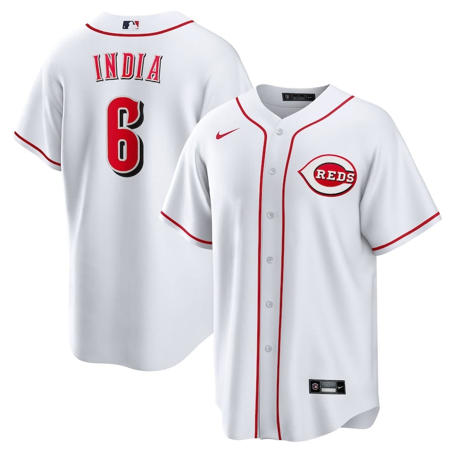 Jonathan India 6 Cincinnati Reds White MLB Jersey Men's