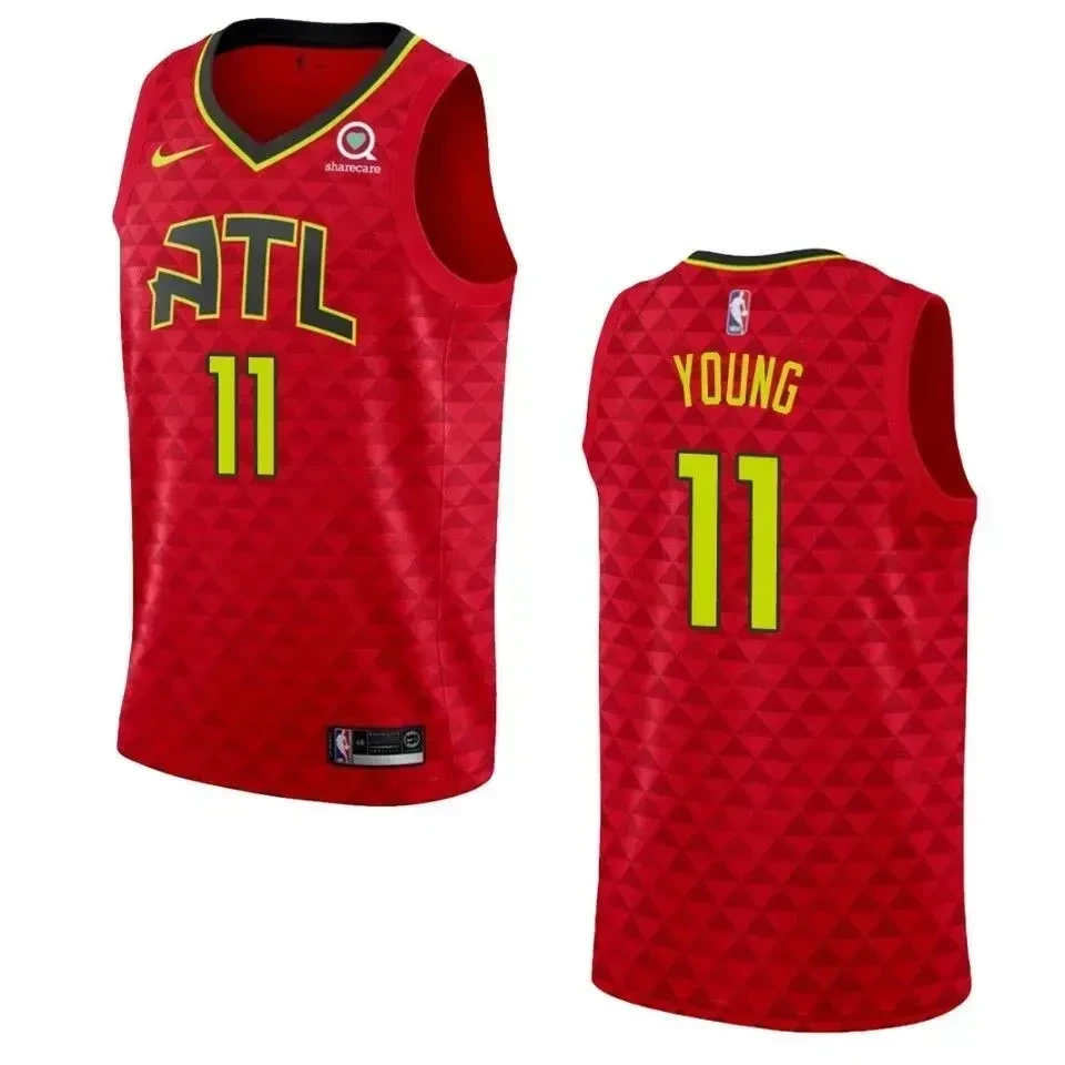 Atlanta Hawks 11 Trae Young Statement Swingman Red NBA Jersey Men's