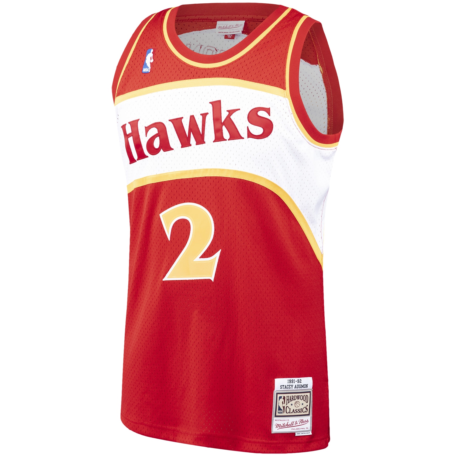 Mitchell Ness Stacey Augmon Red Atlanta Hawks Hardwood Classics 1991-92 Swingman NBA Jersey Men's