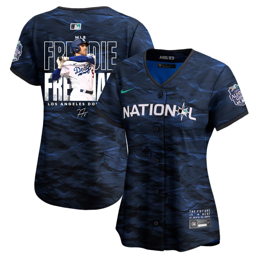 Freddie Freeman 5 Los Angeles Dodgers Signed Home Run 2023 All Star Game Limited Player Royal MLB Jersey Women's