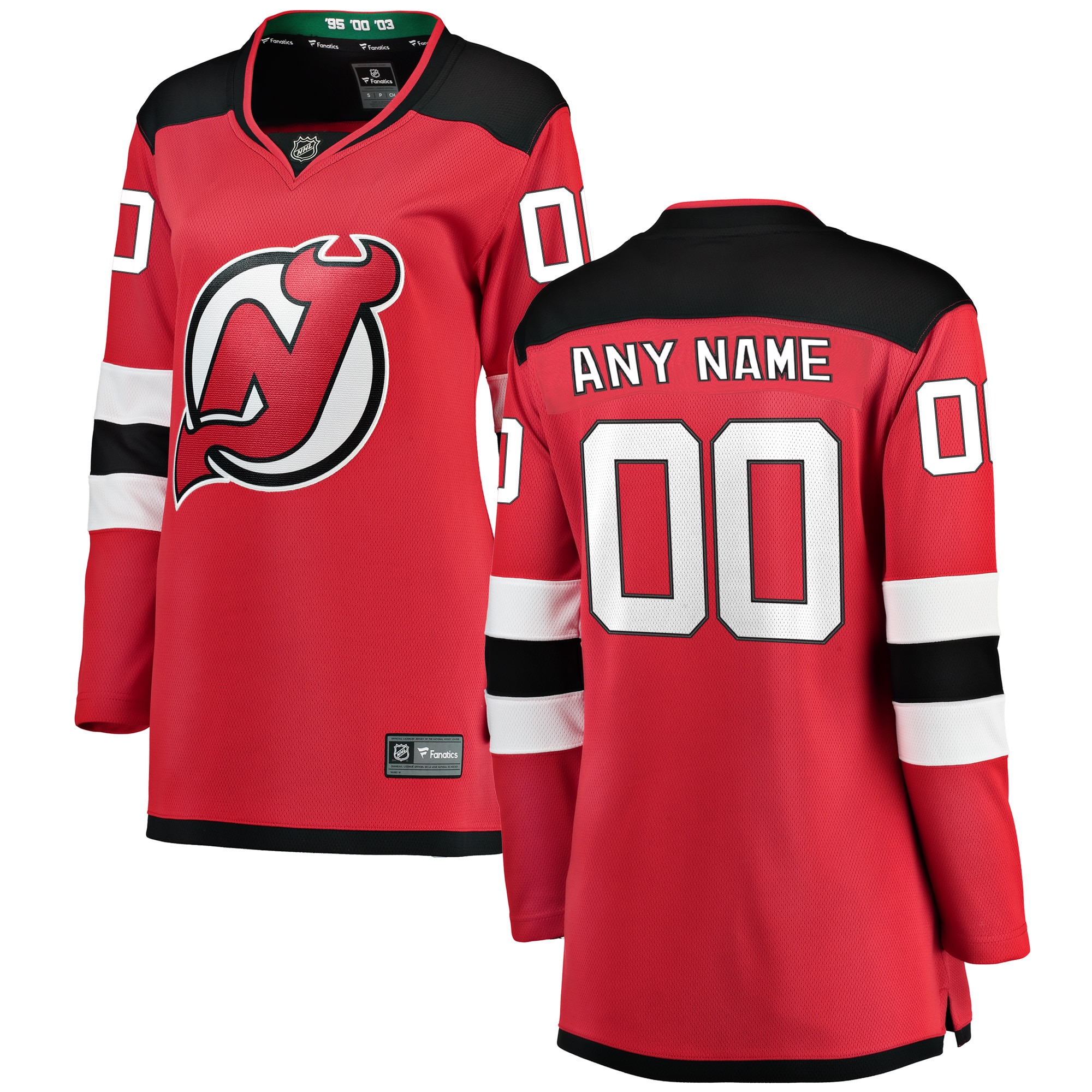 New Jersey Devils Red Home Breakaway Custom NHL Jersey Women's