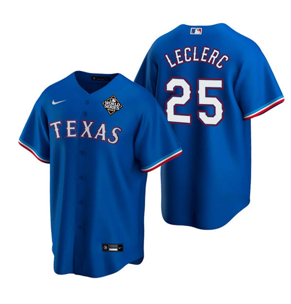 Jos? Leclerc 25 Texas Rangers 2023 World Series Stitched Royal MLB Jersey Men's