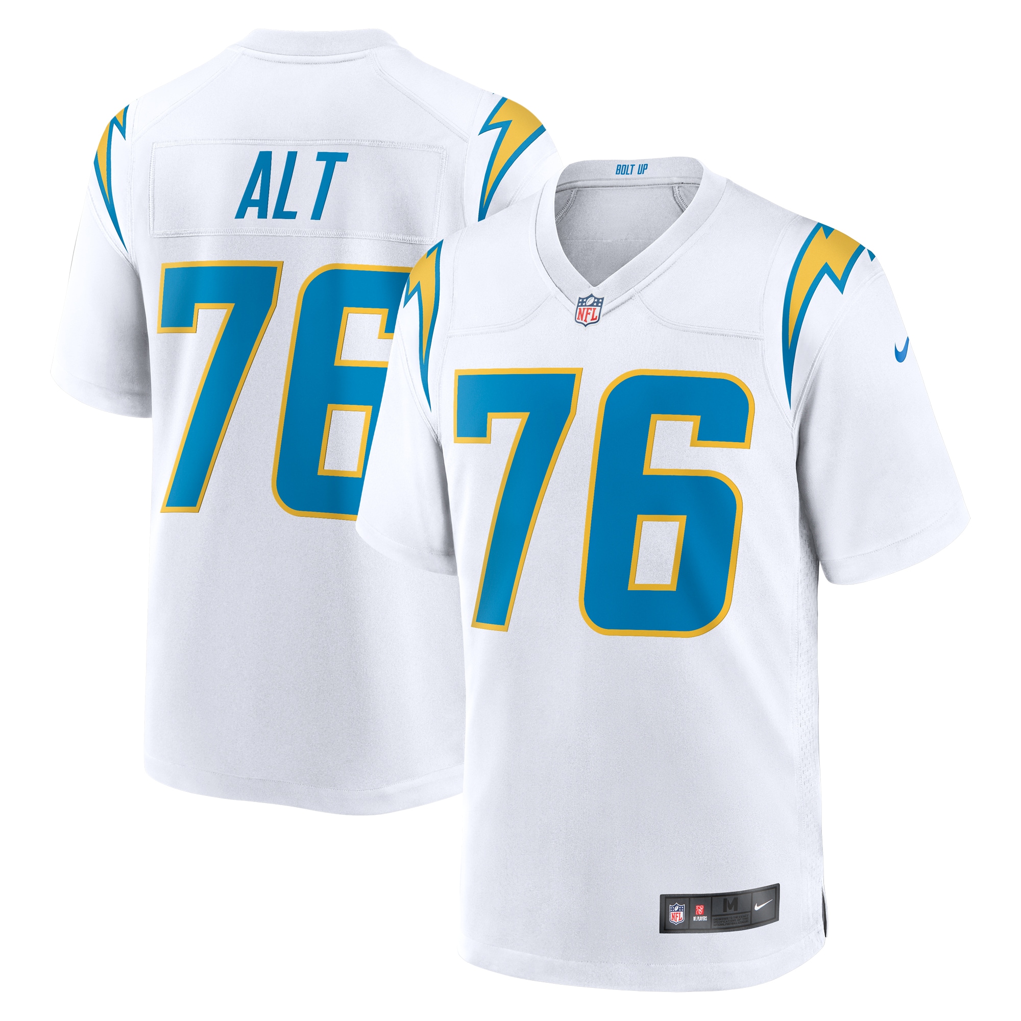 Los Angeles Chargers Joe Alt White Player Game NFL Jersey Men's