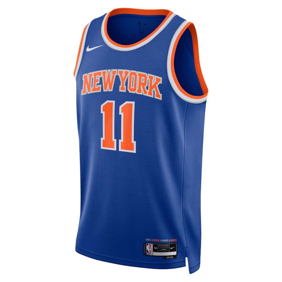 Jalen Brunson 11 New York Knicks Unisex Swingman Icon Edition Blue NBA Jersey Unisex