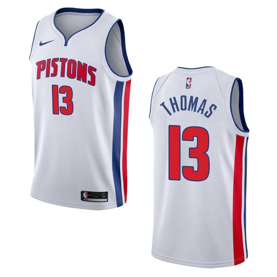 Detroit Pistons 13 Khyri Thomas Association Swingman White NBA Jersey Men's