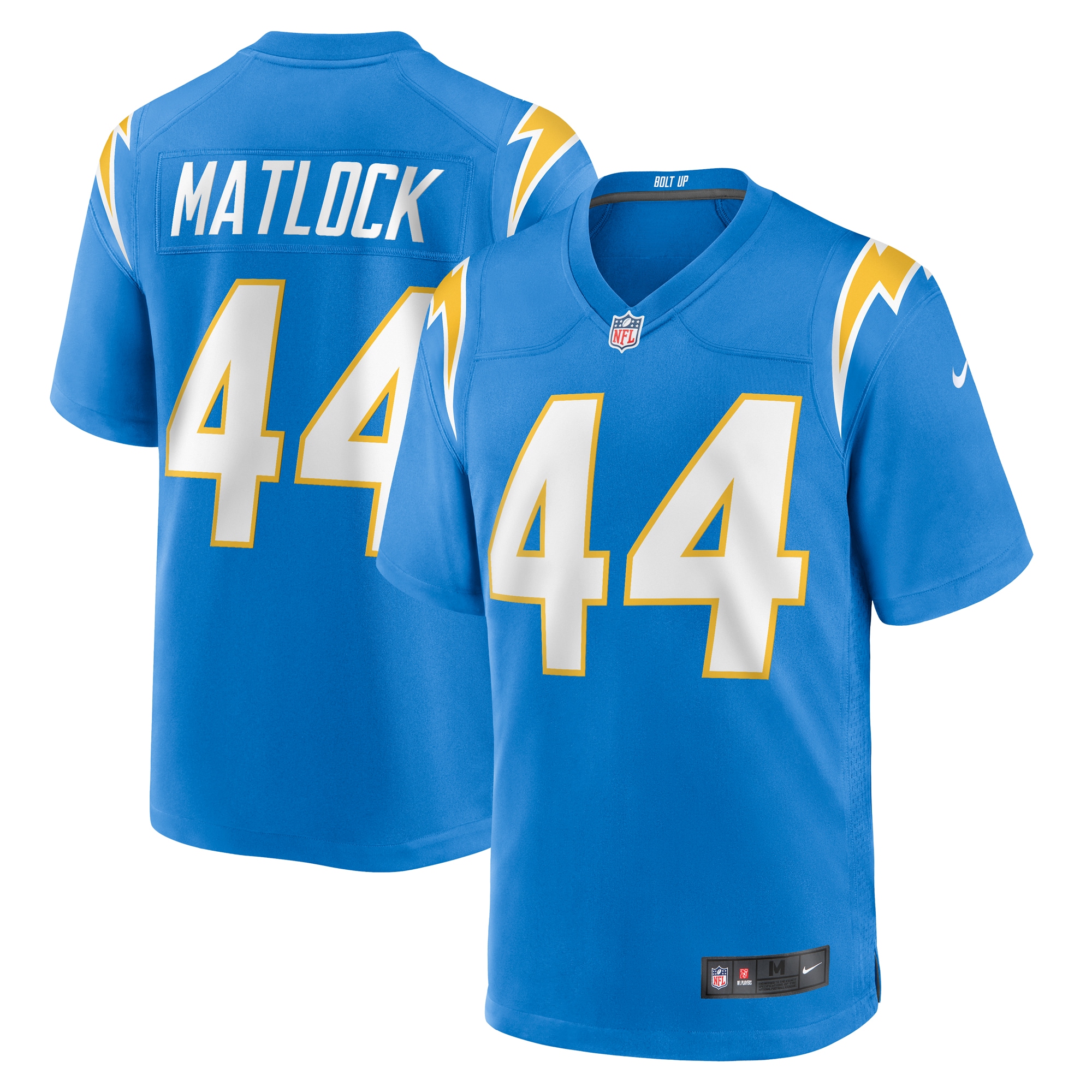 Los Angeles Chargers Scott Matlock Powder Blue Team Game NFL Jersey Men's