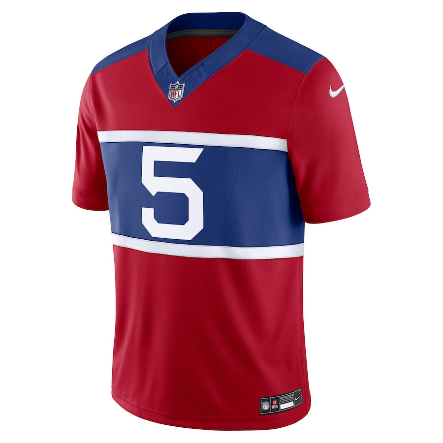 Kayvon Thibodeaux 5 New York Giants Alternate Vapor F.U.S.E. Limited Century Red NFL Jersey Men's