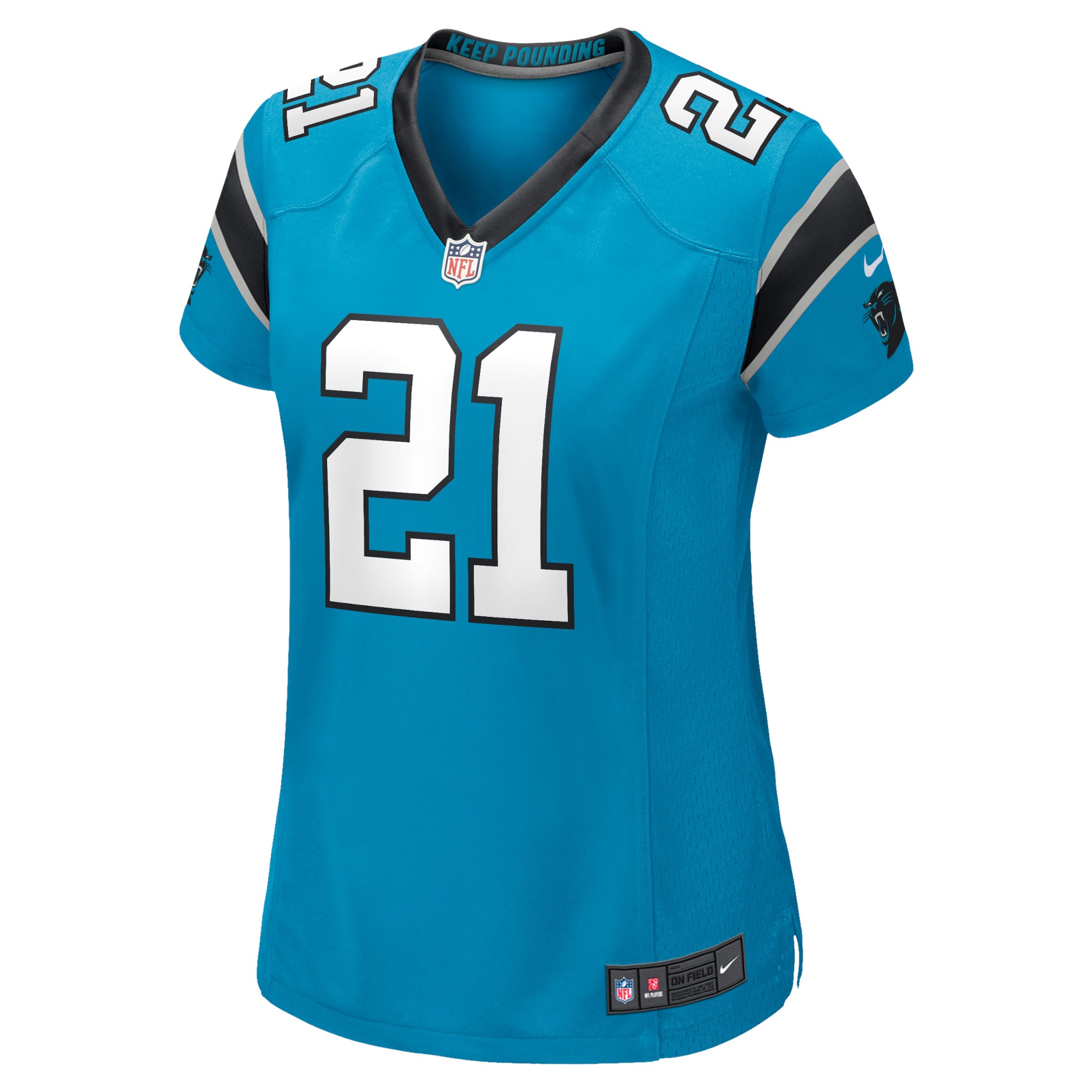 Carolina Panthers Jeremy Chinn Blue Player Game NFL Jersey Women's