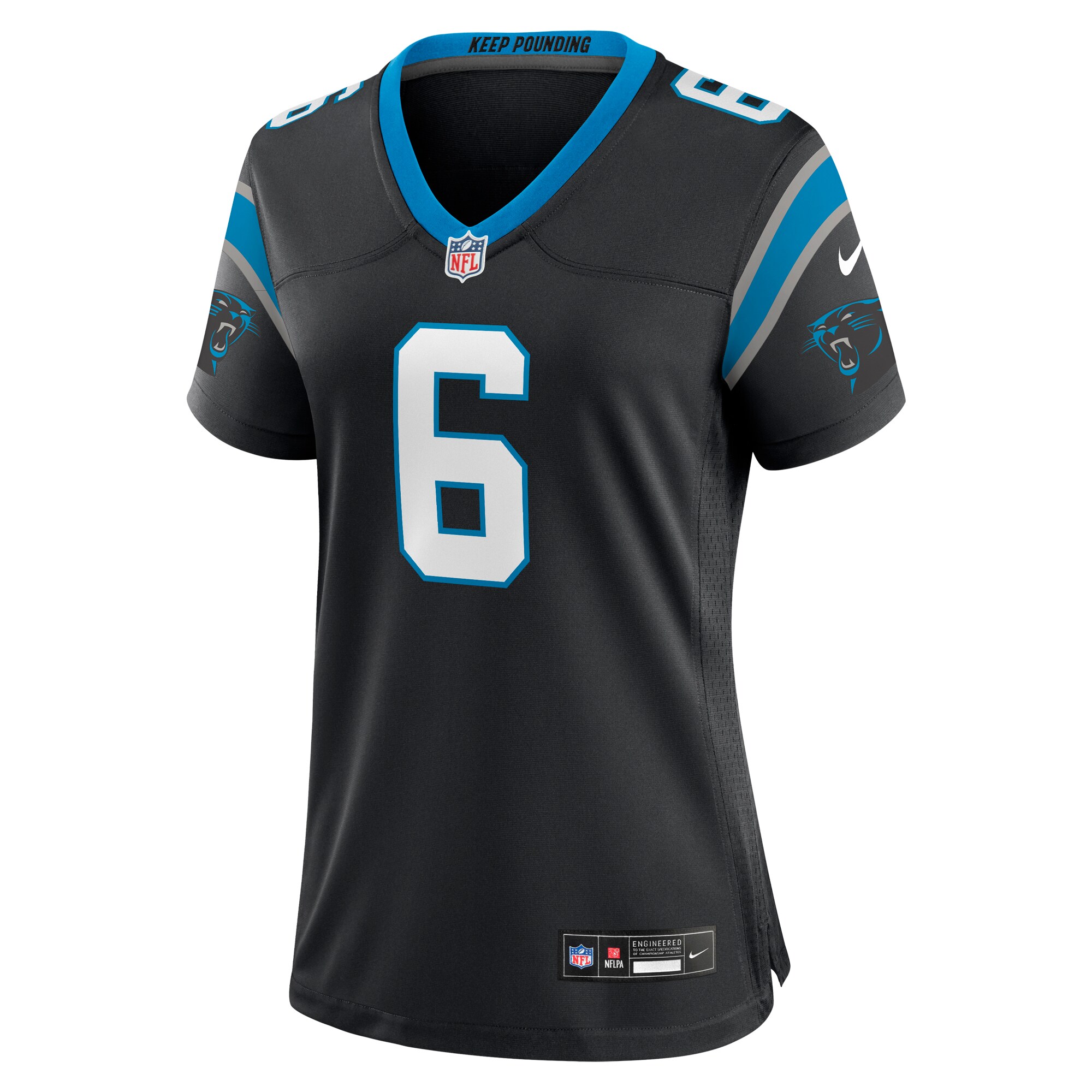 Carolina Panthers Miles Sanders Black All Player NFL Jersey Women's